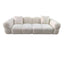 Anglet Cream Textured Fabric Large 3 Seater Sofa