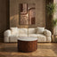 Anglet Cream Textured Fabric Large 3 Seater Sofa