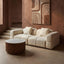 Anglet Cream Textured Fabric Large 3 Seater Sofa
