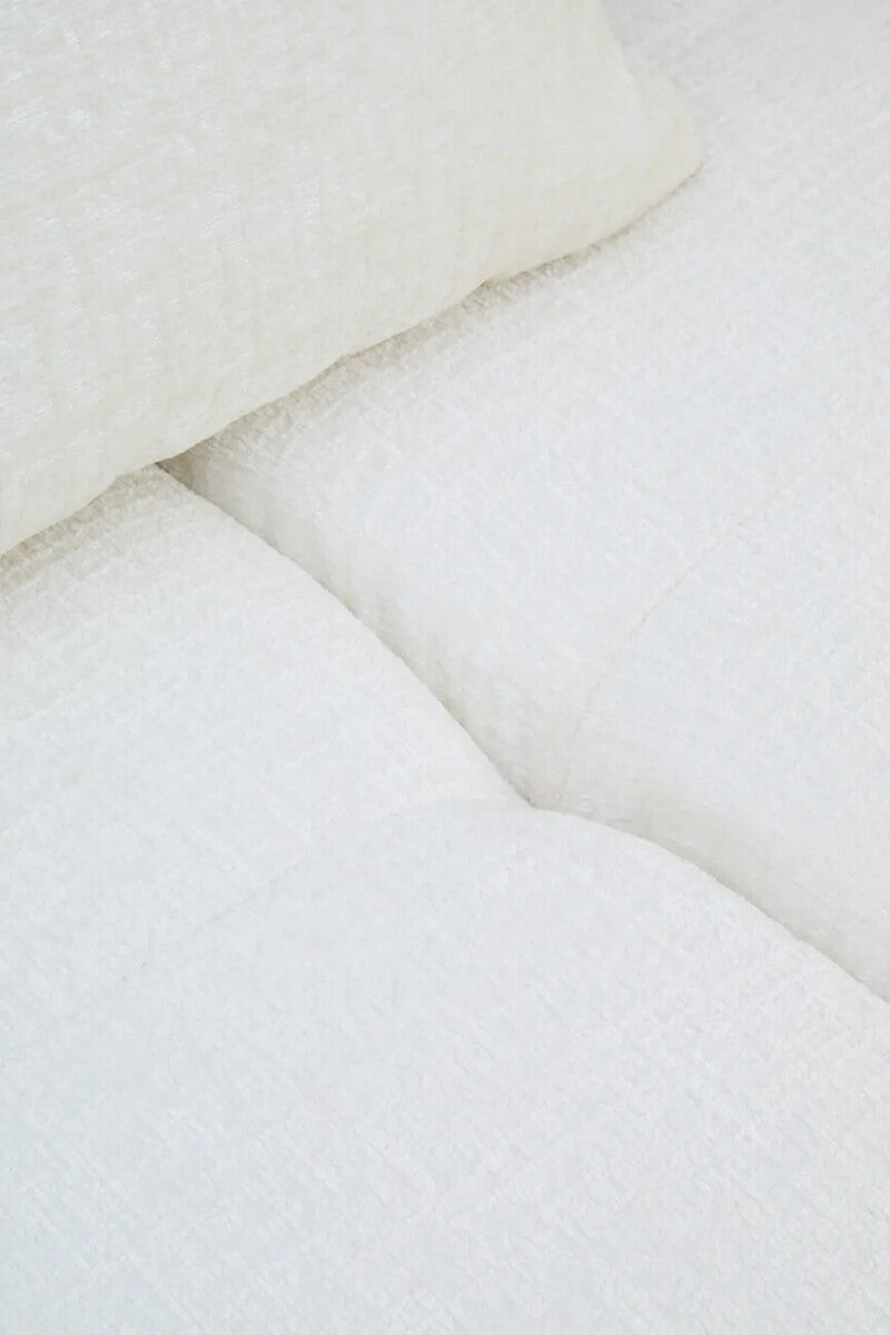 Anglet Cream Textured Fabric Large 3 Seater Sofa