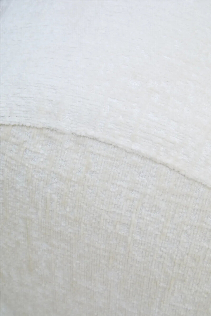 Anglet Cream Textured Fabric Large 3 Seater Sofa