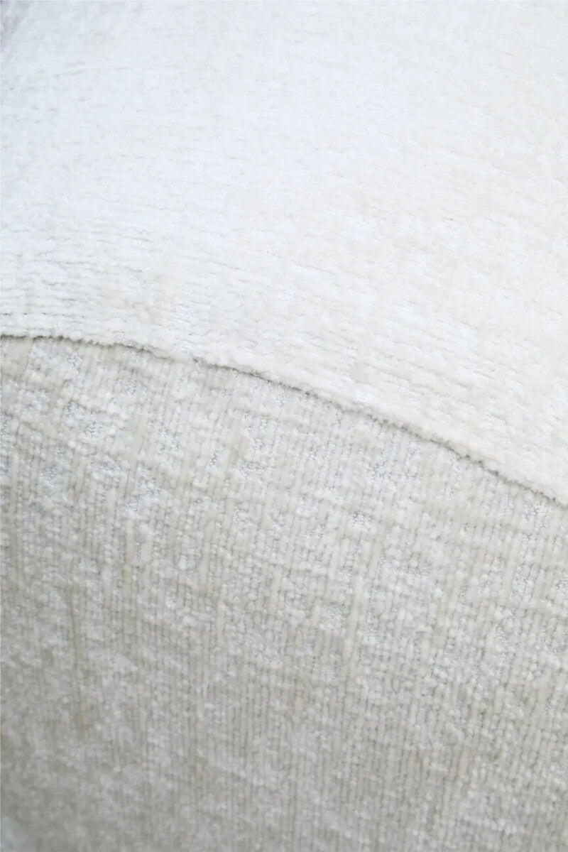 Anglet Cream Textured Fabric Large 3 Seater Sofa
