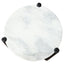 Wilbur White Marble Top and Black Finish Mango Wood Side Table