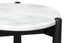 Wilbur White Marble Top and Black Finish Mango Wood Side Table