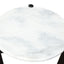 Wilbur White Marble Top and Black Finish Mango Wood Side Table