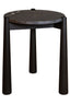 Wilbur Black and White Marble Top Side Table with Mango Wood Legs