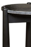 Wilbur Black and White Marble Top Side Table with Mango Wood Legs