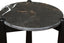 Wilbur Black and White Marble Top Side Table with Mango Wood Legs