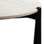 Wilbur Travertine Top and Black Finish Mango Wood Coffee Table