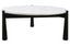 Wilbur White Marble Top and Black Finish Mango Wood Coffee Table