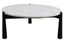 Wilbur White Marble Top and Black Finish Mango Wood Coffee Table