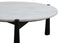 Wilbur White Marble Top and Black Finish Mango Wood Coffee Table