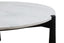 Wilbur White Marble Top and Black Finish Mango Wood Coffee Table