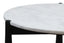 Wilbur White Marble Top and Black Finish Mango Wood Coffee Table