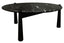 Wilbur Black and White Marble Top Coffee Table with Mango Wood Legs