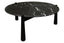 Wilbur Black and White Marble Top Coffee Table with Mango Wood Legs
