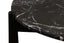 Wilbur Black and White Marble Top Coffee Table with Mango Wood Legs