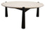Wilbur Cream Marble Top and Black Mango Wood Coffee Table