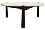 Wilbur Cream Marble Top and Black Mango Wood Coffee Table