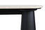 Waris Travertine Top and Black Mango Wood Console Table