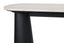 Waris Travertine Top and Black Mango Wood Console Table