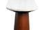 Waris Travertine Top and Brown Mango Wood Console Table