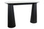 Waris White Marble Top and Black Mango Wood Console Table