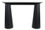 Waris White Marble Top and Black Mango Wood Console Table