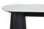 Waris White Marble Top and Black Mango Wood Console Table
