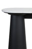 Waris White Marble Top and Black Mango Wood Console Table