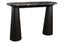 Waris Black and White Marble Top Console Table with Mango Wood Legs