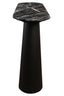 Waris Black and White Marble Top Console Table with Mango Wood Legs