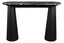 Waris Black and White Marble Top Console Table with Mango Wood Legs