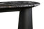 Waris Black and White Marble Top Console Table with Mango Wood Legs