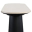 Waris Cream Marble Top and Black Mango Wood Console Table