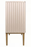 Dusino Champagne Gold Finish Three Door Flute Detail Sideboard