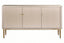 Dusino Champagne Gold Finish Three Door Flute Detail Sideboard