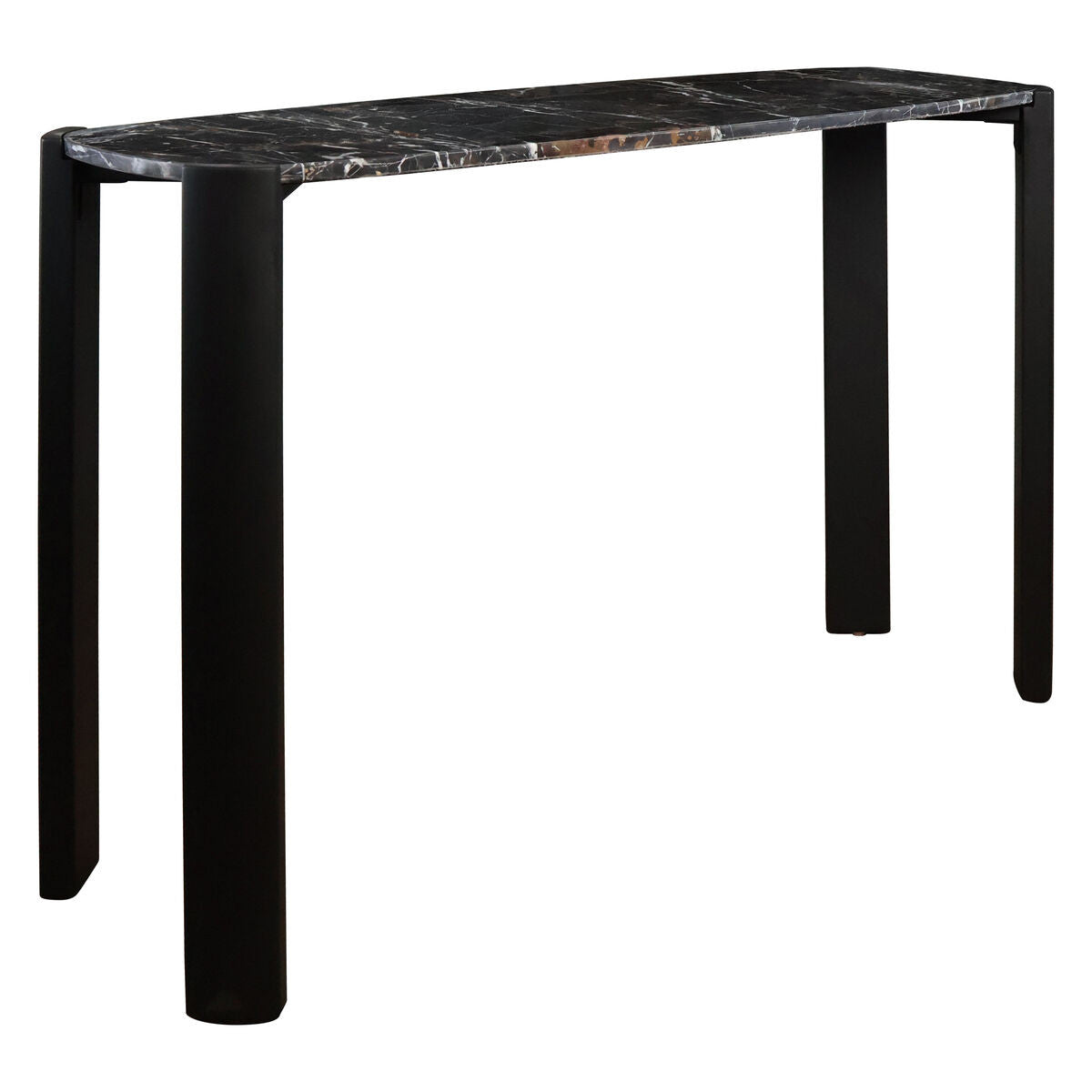 Palermo Black Marble Top and Acacia Wood Console Table