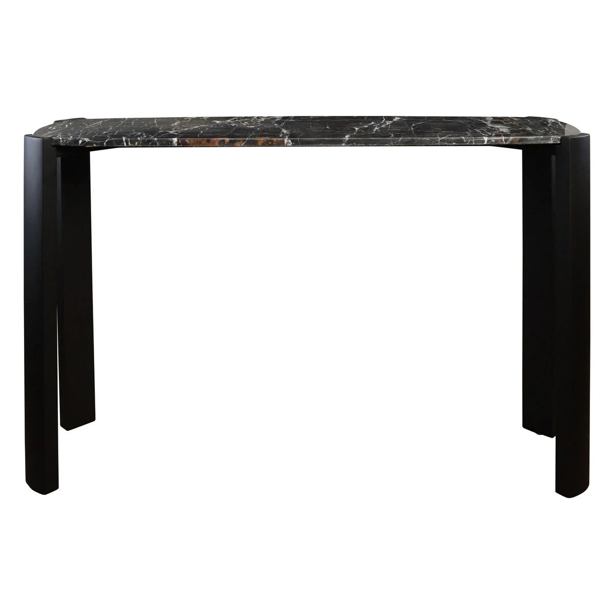 Palermo Black Marble Top and Acacia Wood Console Table