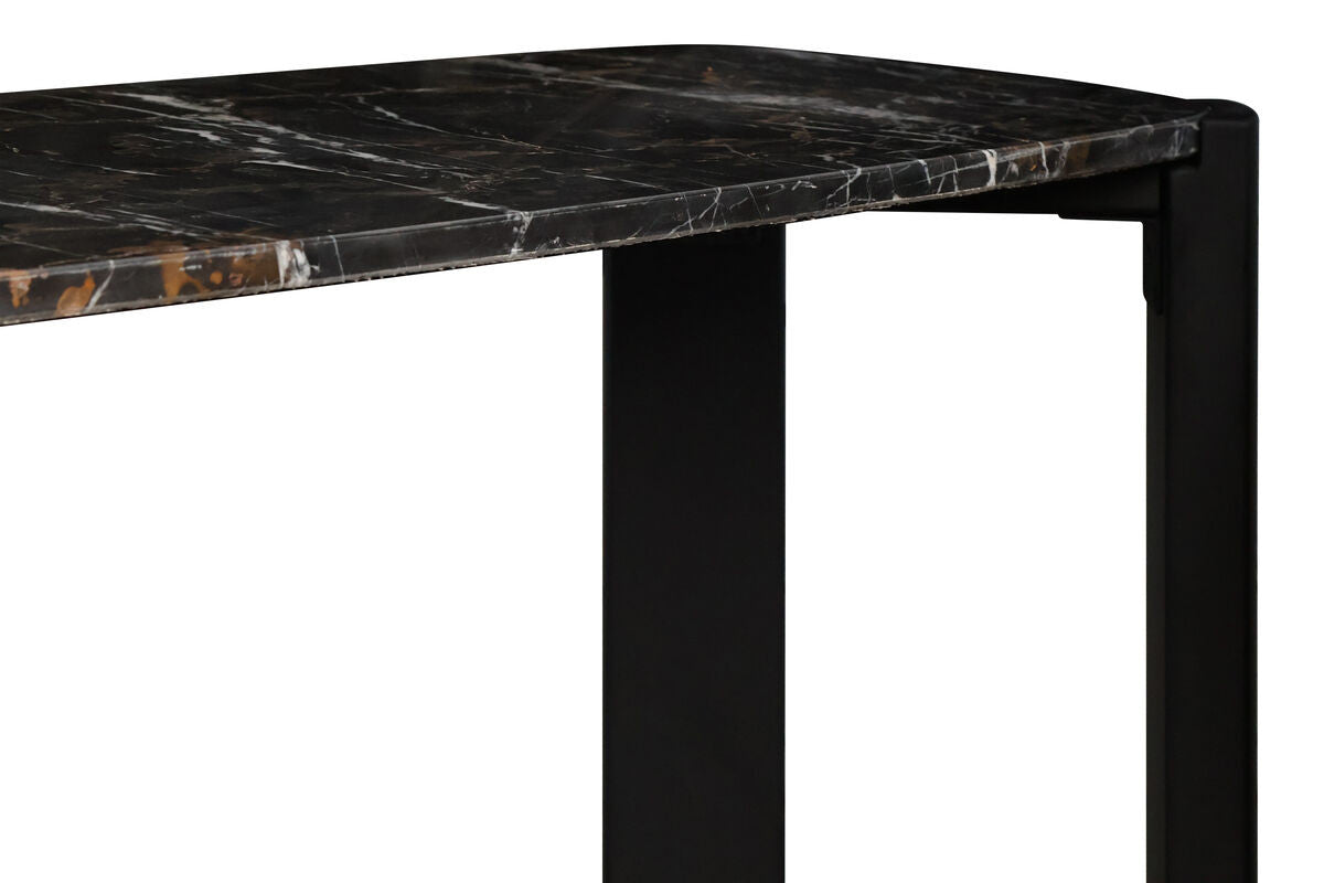 Palermo Black Marble Top and Acacia Wood Console Table