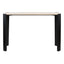 Palermo Cream Marble Top and Black Acacia Wood Console Table