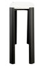 Palermo White Marble Top and Black Acacia Wood Console Table