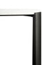 Palermo White Marble Top and Black Acacia Wood Console Table