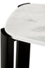 Palermo White Marble Top and Black Acacia Wood Console Table