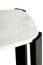 Palermo White Marble Top and Black Acacia Wood Console Table