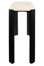 Palermo Travertine Top and Black Acacia Wood Console Table