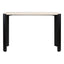 Palermo Travertine Top and Black Acacia Wood Console Table