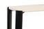 Palermo Travertine Top and Black Acacia Wood Console Table