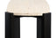 Palermo Travertine Top and Black Acacia Wood Console Table