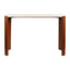Palermo Travertine Top and Brown Acacia Wood Console Table